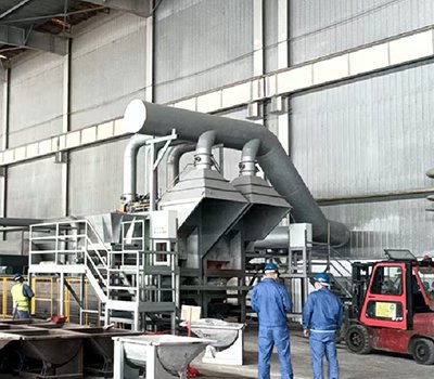 Sistema de reciclaje de escoria de aluminio