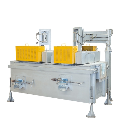 Caja portafiltro con calentamiento eléctrico para aluminio fundido