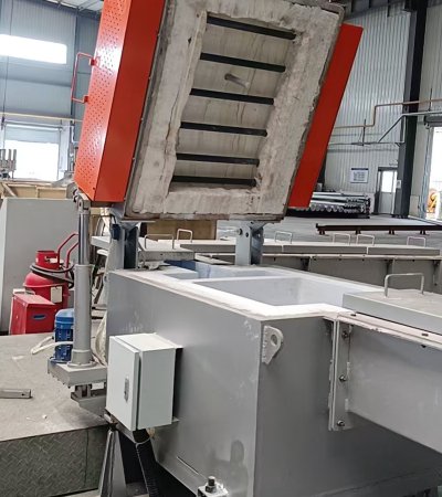 Caja portafiltro con calentamiento eléctrico para aluminio fundido